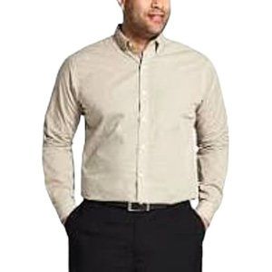 Van Heusen Tan Pinpoint Long SleeveOxford Shirt